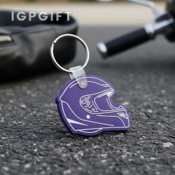 軟膠摩托車安全帽鑰匙圈