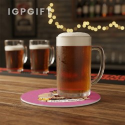 定製圓形乙烯基杯墊