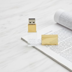 金色水晶USB閃存驅動器 - 4GB