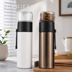 304不鏽鋼茶水分離保溫杯