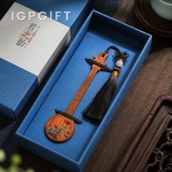 紅木創意古風樂器書籤