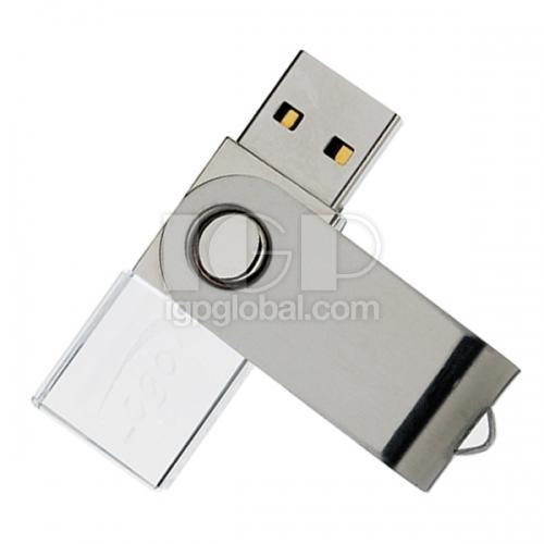 旋轉發光水晶USB儲存器