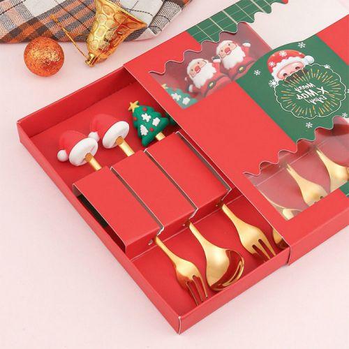 聖誕節裝飾手柄餐具禮盒