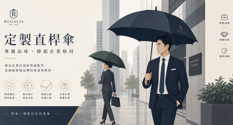 直桿傘暗藏商務氣場 靜默襯托企業穩重專業形象